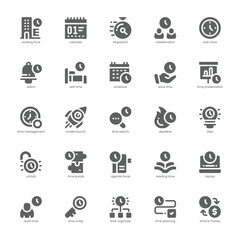 Business Schedule icon pack for your website, mobile, presentation, and logo design. Business Schedule icon glyph design. Vector graphics illustration and editable stroke.