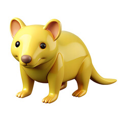 Obraz premium tasmanian devil icon bright yellow color in plastic 3d style