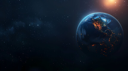 Fototapeta premium Exploring the unknown, Earth from space