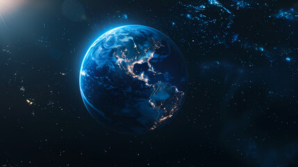 Naklejka premium Exploring the unknown, Earth from space