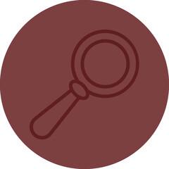  Lab Magnigying Glass Vector Line Maroon Circle Maroon