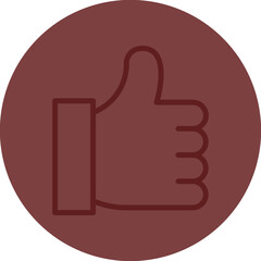  Like Vector Line Maroon Circle Maroon
