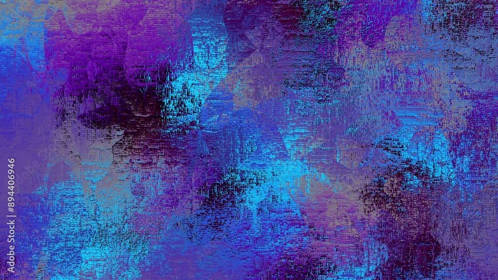 Aufkleber Seamless looping animation of freeform blue gradient with noise 4k loop