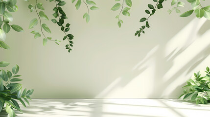 Green leaves decorative background