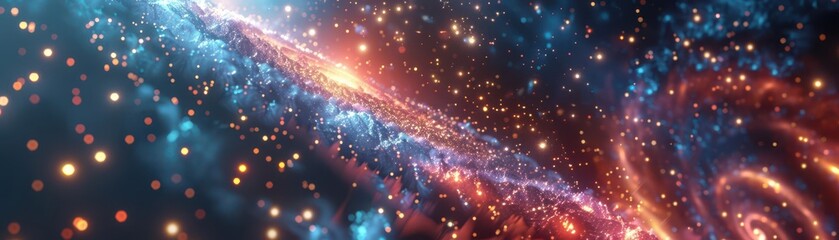 Obraz premium 3dbackground, cosmic, galaxy, nebula, stars, celestial bodies