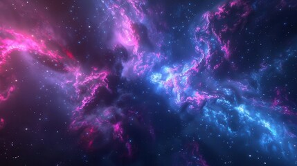 Naklejka premium 3dbackground, cosmic, nebula, stars, infinite space, galaxy