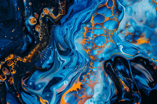 Texture color abstract background pattern art paint liquid blue effect. Abstract texture design pattern color background gold mineral luxury ink nature wallpaper creative rainbow stone water