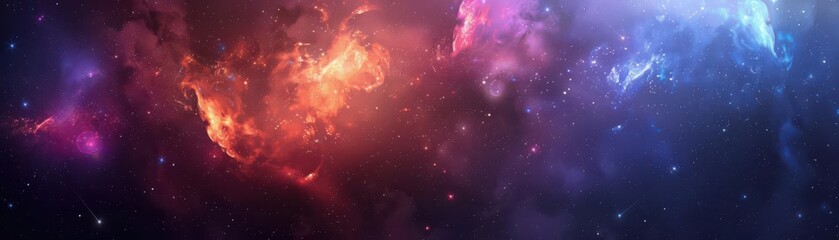 Fototapeta premium 3dbackground, cosmic, stars, nebula, galaxy, celestial universe