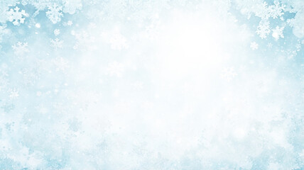 white background, snow blurred, snowflakes empty copy space, blank winter christmas letter postcard design