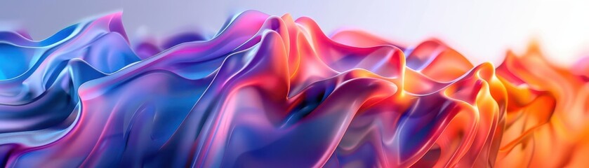 Obraz premium 3dbackground, gradient fluid shapes, vibrant colors, abstract flow, dynamic forms