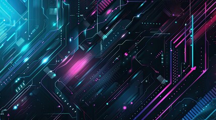 A futuristic background with glowing, holographic elements and dark, sleek designs