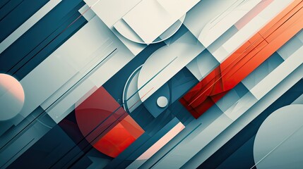 Fototapeta premium A modern abstract background with geometric shapes and bold lines in contrasting colors