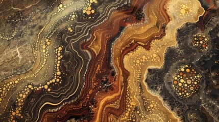 An abstract background featuring intricate, organic patterns and earthy tones