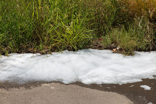 Environmental Hazard: Toxic PFOS and PFAS Firefighting Foam Contaminates Street