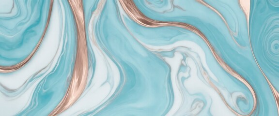 Obraz premium Luxury Cyan marble rose gold background. texture background design