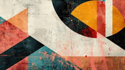 Naklejka premium An abstract background with geometric patterns and a blend of vintage and modern elements