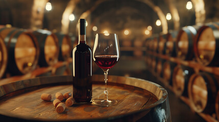 wine in the cellar