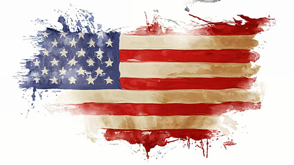 USA with the american flag painted on it