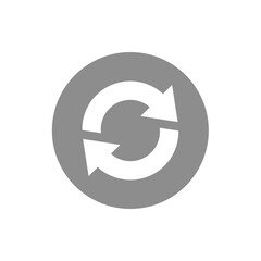 Reloading or refresh vector icon. Refreshing, loading arrow circle.