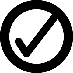 tick check mark icons. Black and white. Sign and symbol 