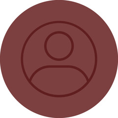 User Vector Line Maroon Circle Maroon