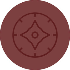 Compass Vector Line Maroon Circle Maroon