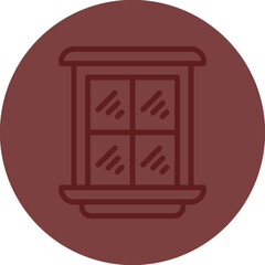 Windows Vector Line Maroon Circle Maroon