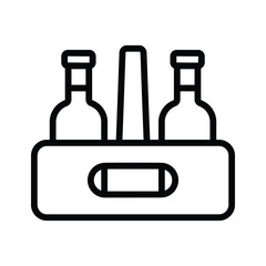 Bottles crate vector design, premium quality icon