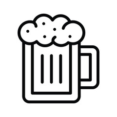 Alcohol drink, beer mug vector design