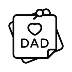 Get this creative icon of i love dad, father day vector design