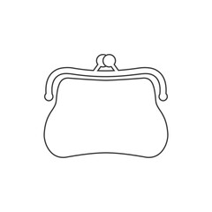 Purse vector icon illustration sign