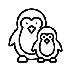 Have a look at creatively crafted father penguin icon, premium vector