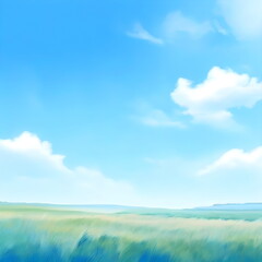 Fototapeta premium field of grass and sky