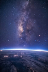 close up View of the planet earth from space