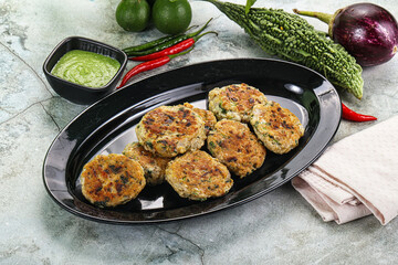 Indian style - chicken kebab with herbs
