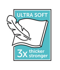 3x Thicker, Stronger and Ultra Soft label in rectangle shape