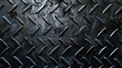 Black Metal Texture with Diamond Pattern