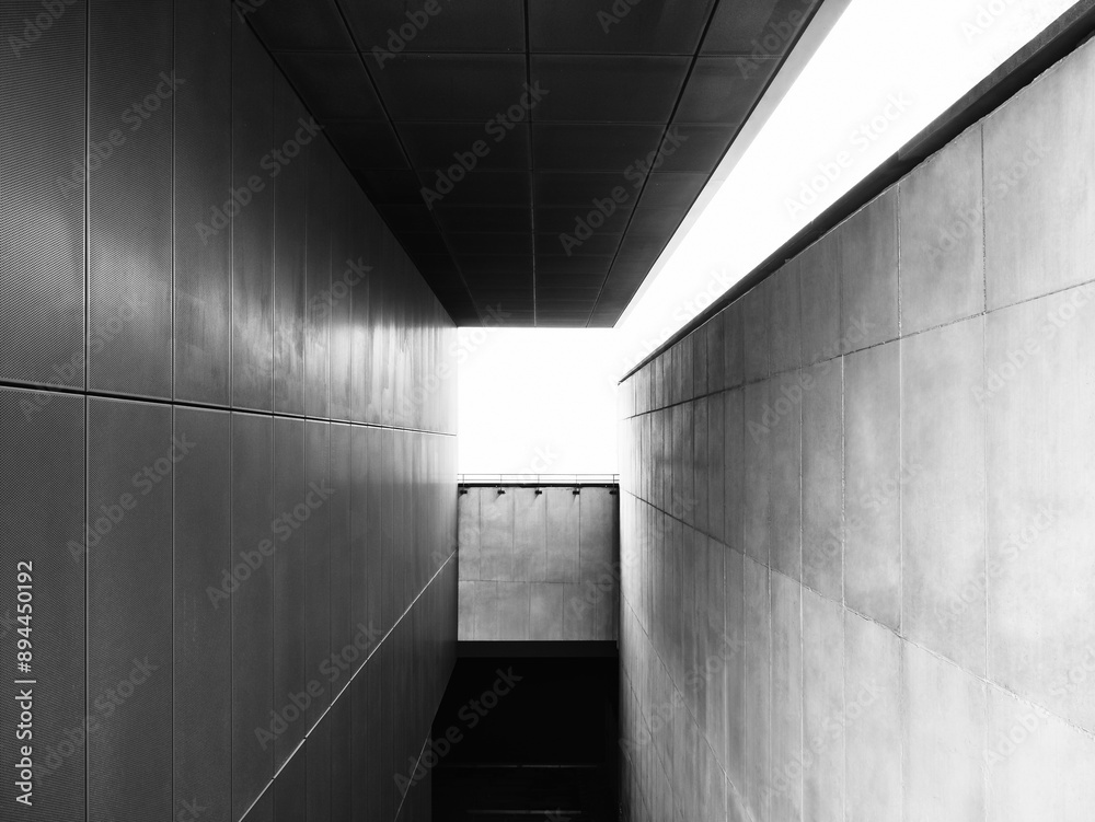 Poster concrete wall cement texture lighting shade shadow building space in perspective architecture detail