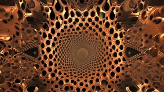 Fractal pattern, hexagon and square shapes, infinite complexity
