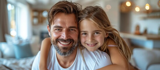 Happy Father and Daughter Portrait