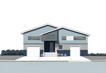 Residential Architecture(house) Illustrations.Created with perspective in mind.