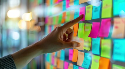 The colorful sticky notes