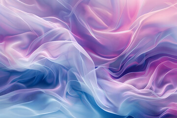 Obraz premium Abstract image of pink and blue waves with fluid, calming lines.