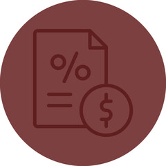 Tax Vector Line Maroon Circle Maroon