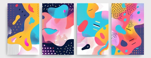 Colorful Abstract Art Panels
