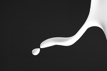 흐르는 액체 하얀 우유