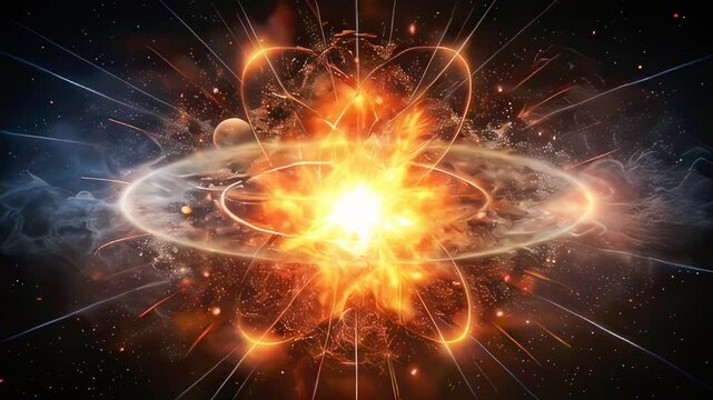 Explosive Atomic Division: Capturing the Raw Power and Energy of an Atom Splitting