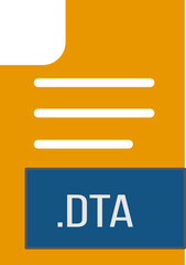 DTA  File format icon outline and fill