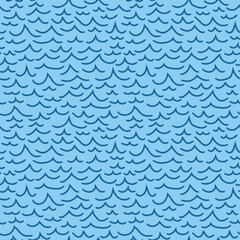 seamless blue sea waves pattern -vector illustration