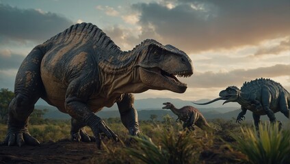 Fototapeta premium Dinosaurs nature's giants revealed